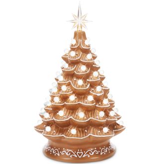 Best Choice Products Ceramic Christmas Tree, Pre-lit Hand-Painted Tabletop Holiday Tree