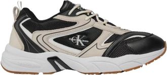 Calvin Klein Retro Tennis Su-Mesh Sneakers - Heren - Sneakers - Zwart - 42 EU - Leer - Schoenen