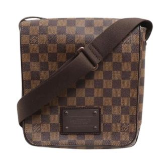 Louis Vuitton Pre-owned Cross Body Bags, male, Brown, Size: ONE SIZE Pre-owned Brooklyn PM Damier Shoulder Bag