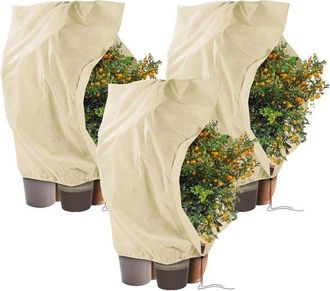 No Brand Paquete De 3 Fundas Protectoras De Invierno Para Plantas Con Cremallera Y Cord&oacute;n Ajustable (240x200cm) - Forro Polar Antihielo De 80 G/m&sup2;, Chaquetas D