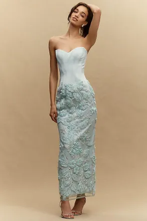 Helsi Julia Strapless 3D Floral Maxi Dress