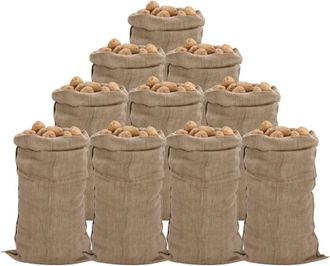 vidaXL Sacos De Yute 10 Unidades 65x135 Cm 100% Yute 340 G/m&sup2; Vidaxl