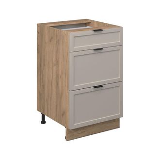 Vicco Mueble Bajo De Cocina Fame-line, Grisbeige, 50 Cm Sin Encimera