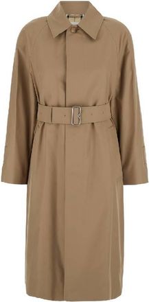 Burberry Gabardine Belted Cotton Trench Coat, Brand Size 8 (US Size 6)