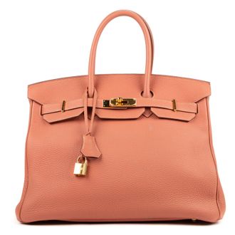 Herm&egrave;s Pre-owned Womens Birkin 35 Handbag - Orange - One Size