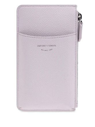 Emporio Armani logo-debossed wallet - Pink