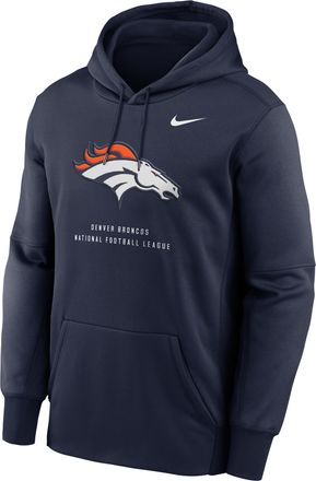 Nike Mens Denver Broncos Nike Therma NFL Pullover Hoodie in Blue | NKAQ41S8W-R7Q