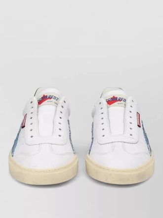 Dsquared2 rider sneaker contrast panel round toe rubber