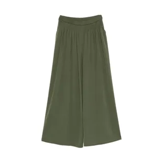Max Mara Wide Trousers, female, Green, Size: XS Wide Trousers