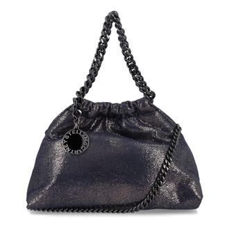 Stella McCartney Falabella Mini Drawstring - female - Stella McCartney - Bucket Bags - Blue - ONE SIZE - Bags
