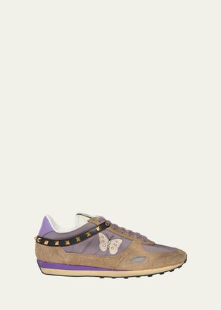 Valentino Garavani Mens Stud Up Crosta Low-Top Sneakers