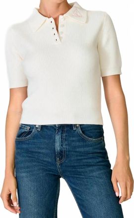 Line & Dot Sailing Crew Neck Sweater In Ivory