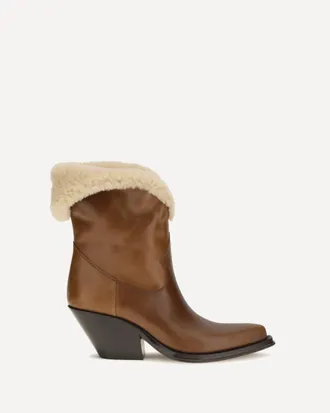 Chlo&eacute; Azelan fur-lined Ankle Boots Female 40