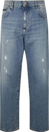 Philipp Plein Beach Boy Fit Essential Jeans - Heren - Regular Fit Jeans - Blauw - W30 - Denim - Jeans