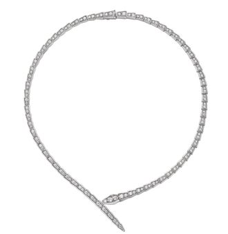 Bulgari Serpenti Diamond And White Gold Necklace