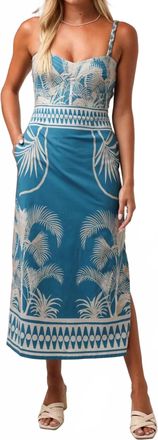 Shore Leave Eloise Midi Dress In Indigo Oasis