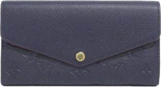 Louis Vuitton Marine Rouge Leather Long Wallet (Bi-Fold) (Pre-Owned)