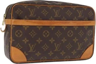 Louis Vuitton Pre-owned Clutches, female, Brown, Size: ONE SIZE Pre-owned Vintage Canvas Clutch