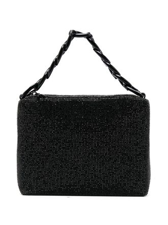 Patrizia Pepe Maxichain rhinestone tote bag - Black