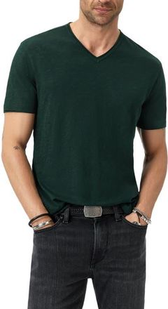 John Varvatos Miles Slub Organic Cotton T-Shirt in Seaweed at Nordstrom, Size X-Large