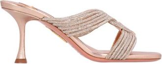 Aquazzura Stijlvolle Muiltjes voor Vrouwen - Dames - Muiltjes - Roze - 37 1/2 EU - Schoenen