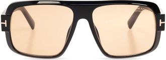 Tom Ford Eyewear pilot-frame sunglasses - unisex - Acetate - 58 - Black