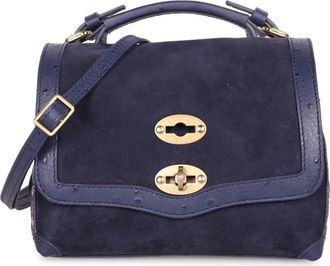 Zanellato Postina Handtas - Dames - Handtassen - Blauw - ONE Size - Leer - Tassen