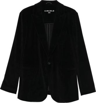 Circolo 1901 Blazer monopetto in velluto - Nero