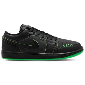 Nike Jordan Mens AJ1 Low SE - Basketball Shoes - Green / Grey / Black Size 10.0
