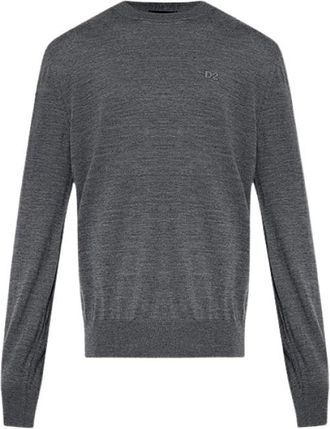 Dsquared2 Trui - Heren - Ronde hals truien - Grijs - S - Truien & Vesten