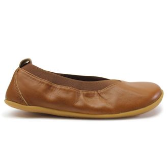 Vivobarefoot Opanka Ballerina Leather Womens Slip On Shoes - UK 5 - US 7.5 Women - EU 38 - Tan - Size:UK 5