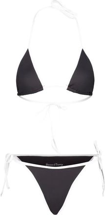 House of Sunny Costume intero con bordo a contrasto - Nero