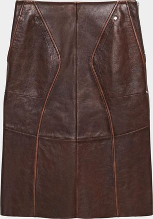 Helmut Lang Leather Saddle Skirt