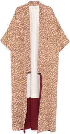 A.N.G.E.L.O. Vintage Cult Soprabito a fiori anni 70 - Bianco