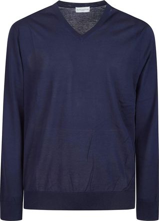 Ballantyne Plain Long Sleeve V-Neck Sweater