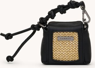Hammitt Hammitt Mini B Noir Smooth Raffia Gunmetal