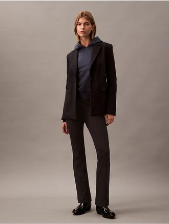 Calvin Klein Womens Ponte Flared Fit Pants - Black - XS