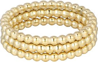 Adornia Set of 3 Beaded Stacking Rings in Gold at Nordstrom Rack, Size 7