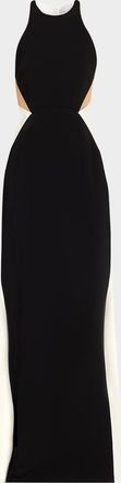 Stella McCartney Colorblock Body-Con Maxi-Dress
