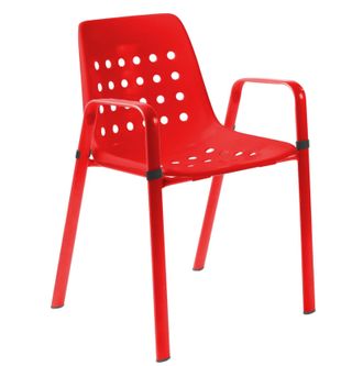 Schubiger M&ouml;bel Gartenstuhl Bermuda mit Armlehne Rundoval