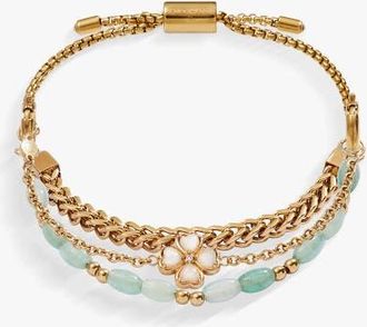 Alex and Ani Four Leaf Clover Stranded Bracelet Set in Gold at Nordstrom, Size Small