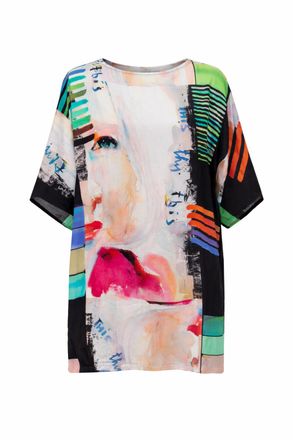 M&oacute;veis Conquista Oversized jurk met kunstprint
