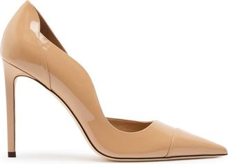 Jimmy Choo London Brigitte 100 Patent Leather Pumps - Nude