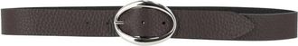 Orciani Zachte Dubbele Leren Riem 3 cm - Dames - Riemen - Bruin - 80 CM - Leer - Accessoires
