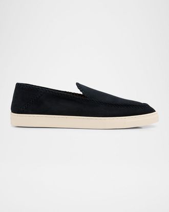 Giorgio Armani Men & apos;s Suede Sneaker-Sole Loafers