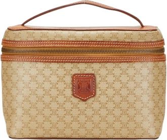 Celine Beige Brown Pvc Leather Vanity Bag (Pre-Owned)