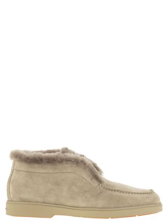 Santoni Desert Boot mit Wildlederfell