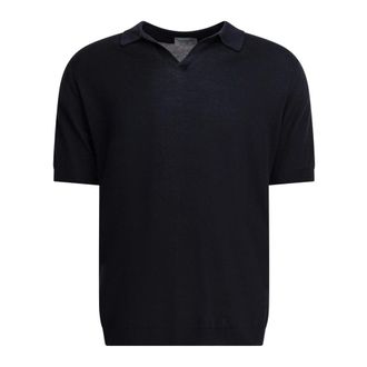 John Smedley Polo Shirts, male, Blue, XL, Noah Polo Shirt