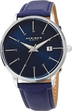 Akribos XXIV Quartz Blue Dial Mens Watch AK1104BU-S