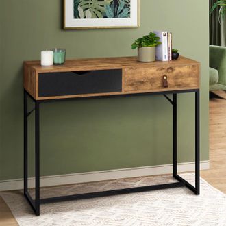 IDMarket Chicago Consola De 2 Cajones, Dise&ntilde;o Industrial